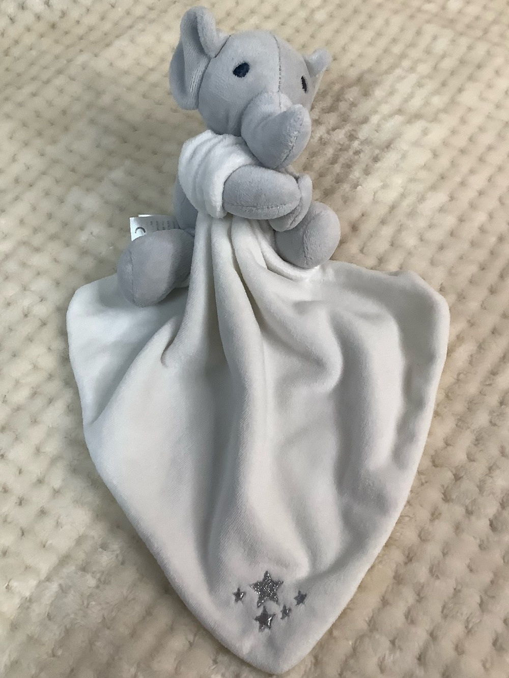 Dunnes Stores Gray Elephant Plush Lovey Kids Comfort Security Blanket Toy